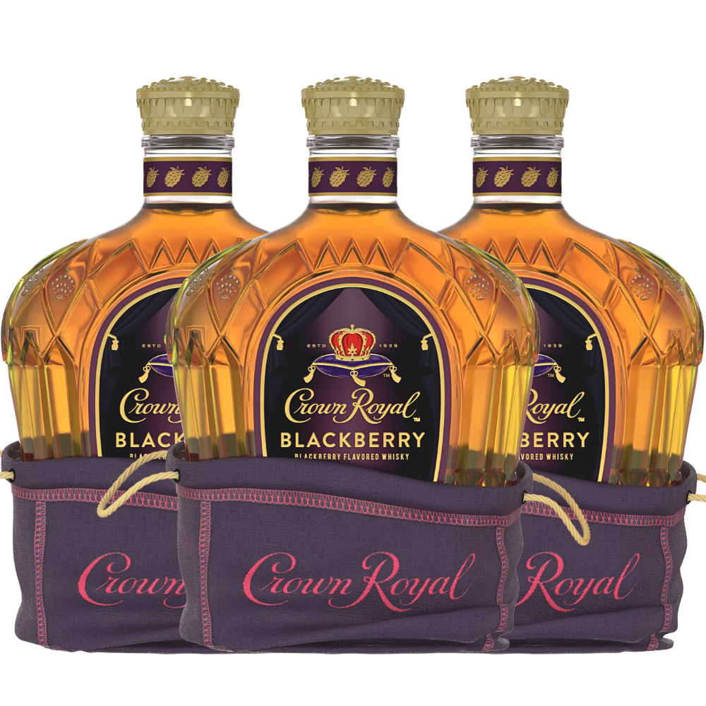 Crown Royal Blackberry Whiskey 3 pack -750ml