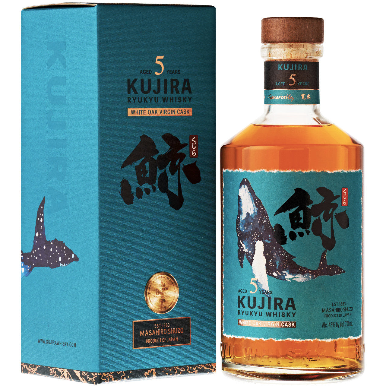 Kujira, 5 Years Old White Oak Virgin Cask Ryukyu Whisky 700ml
