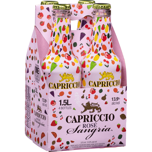 Capriccio Rose Sangria 4-Pack (12 FL OZ Per Bottle)
