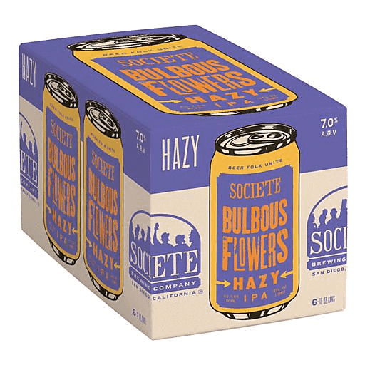 Societe Bulbous Flowers Hazy IPA 6-Pack (12 FL OZ Per Can)