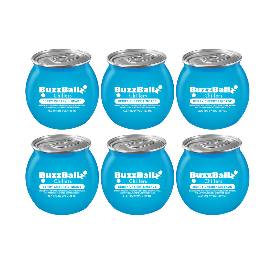 Buzzballz Berry Cherry Limeade 6 Pack - 187ML