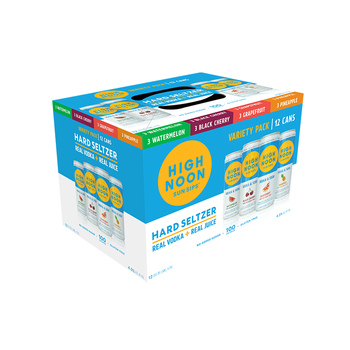 High Noon Sun Sips Variety Vodka & Soda Hard Seltzer 8pk